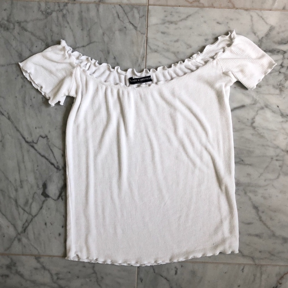 White off the shoulder top